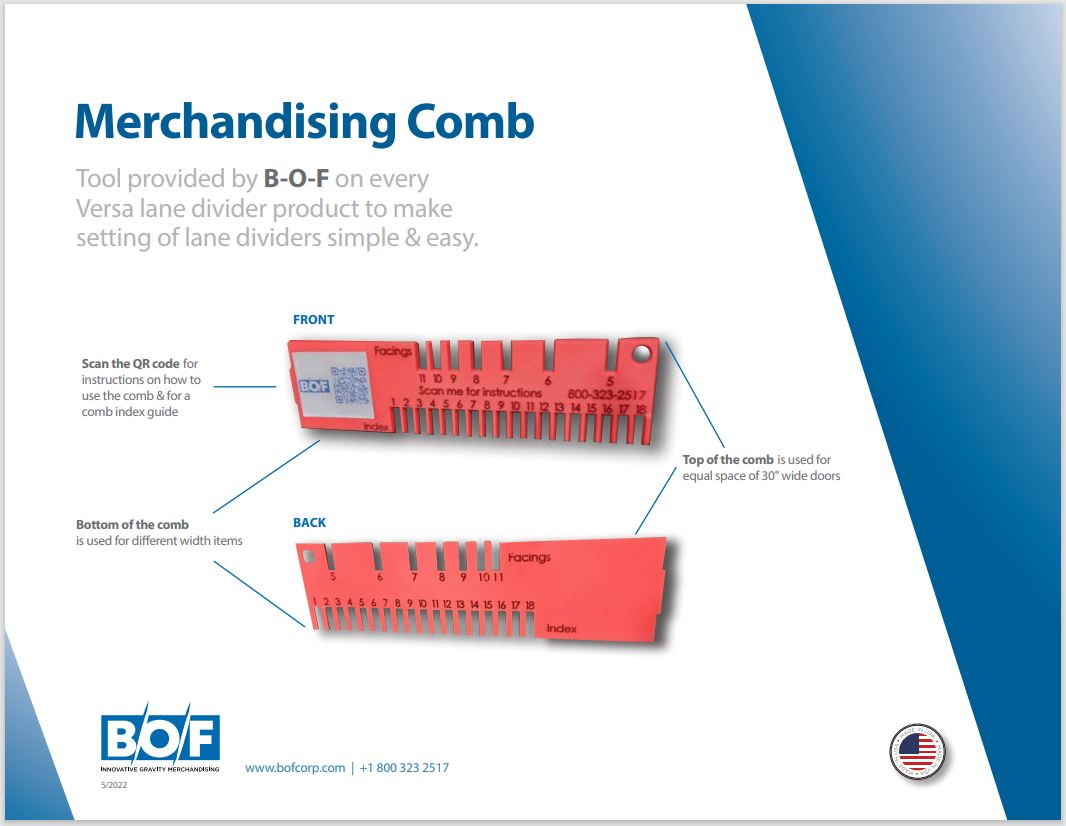 Merchandising Comb Infographic