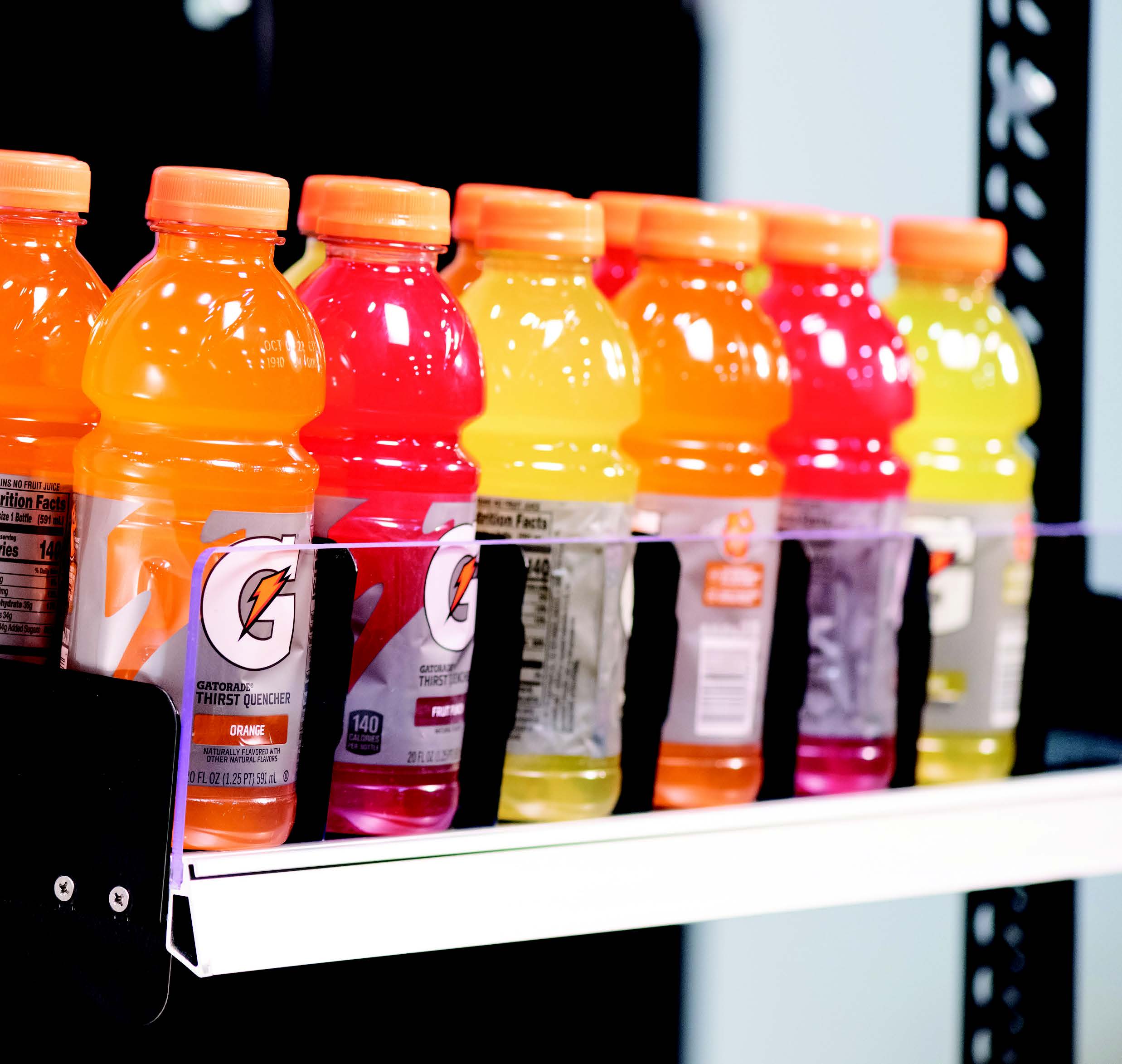 Gatorade Bottles on VersaRollerShelf