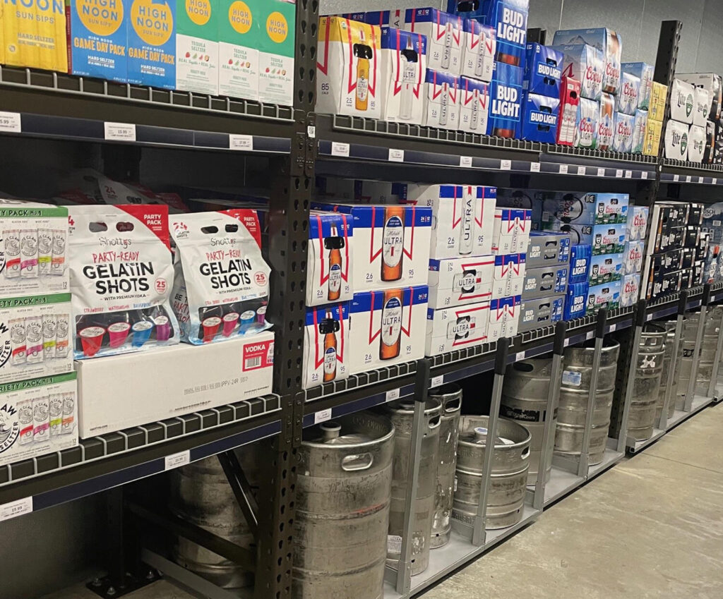 Keg Moover products with shelving